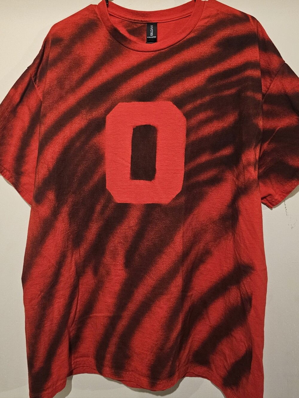 Red Tie-dye One Of A Kind Block O OSU Tshirt Sz XL